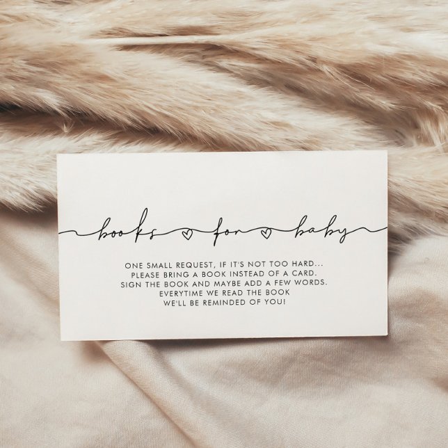 Cute whimsical baby shower book request card (Creator Uploaded)