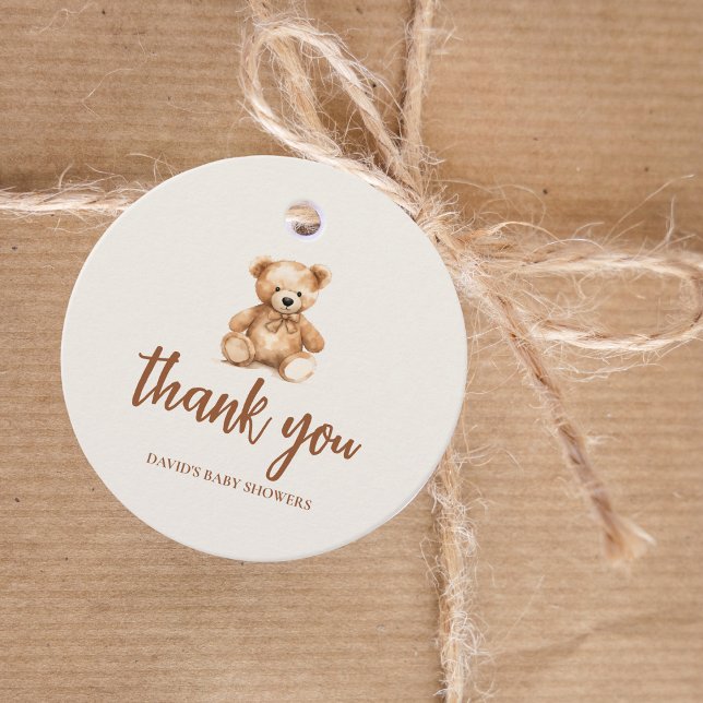 Cute Whimsical Bear  Favour Tags (Creator Uploaded)