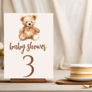 Cute Whimsical Bear Table Number