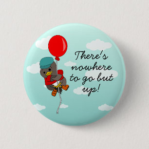 Cute Whimsical Bird & Motivational Quote 2 Inch Round Button