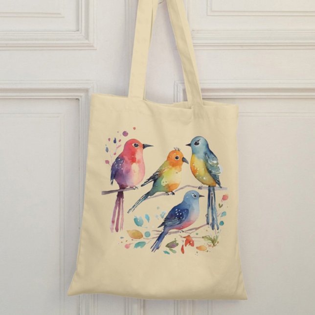 Cute whimsical birds tote bag design  (Creator Uploaded)