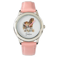 Cute Whimsical Brown Pony Horse Script Name