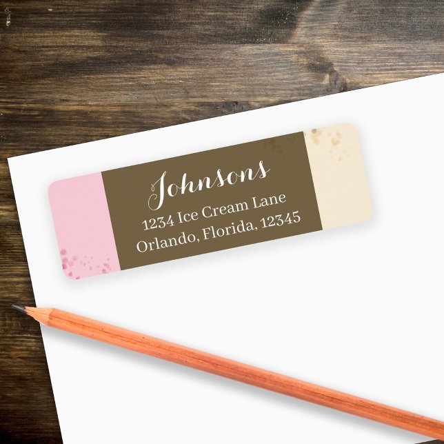 Cute Whimsical Calligraphy Sprinkle Return Address (Creator Uploaded)