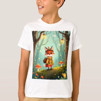 Cute Whimsical Cartoon Fox T-Shirt