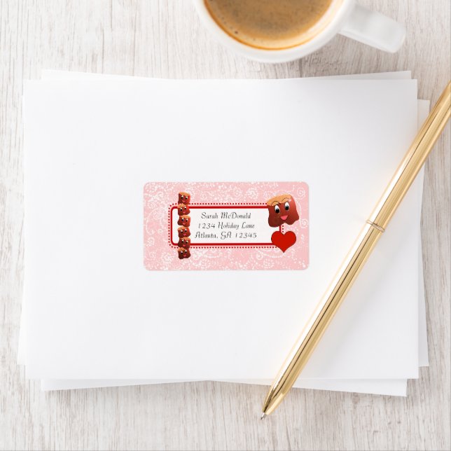 Cute Whimsical Chocolates Heart Chocolates Label (Insitu)