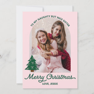 Cute Whimsical Christmas Tree Custom Photo Holiday Card