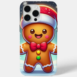 Cute Whimsical Christmas/winter gingerbread man iPhone 15 Pro Max Case