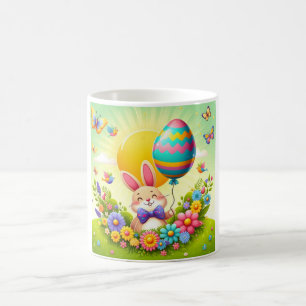 Cute, whimsical & colorful Easter bunny Coffee Mug