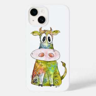 Cute Whimsical Colourful Cow Case-Mate iPhone 14 Case