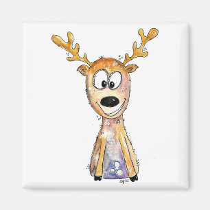 Cute Whimsical Deer Magnet