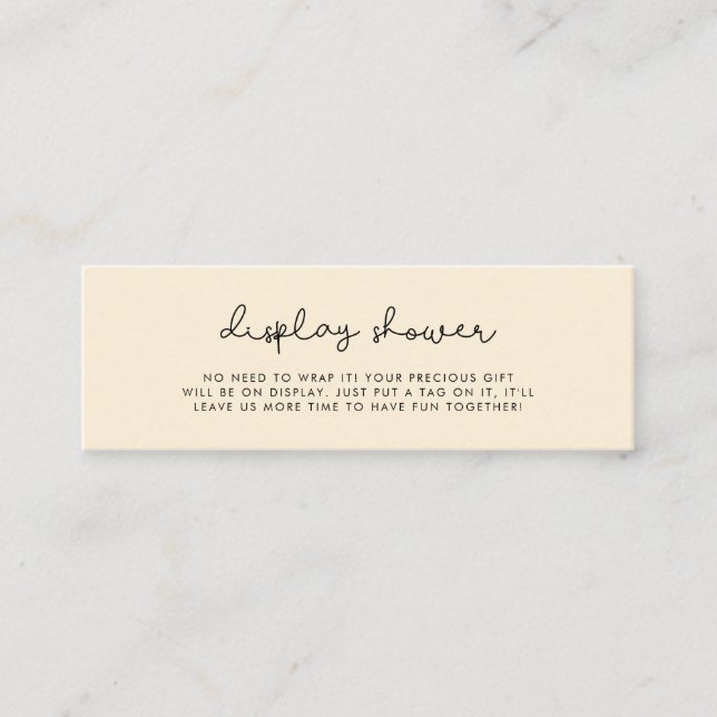 Cute whimsical Display shower card insert (Front)