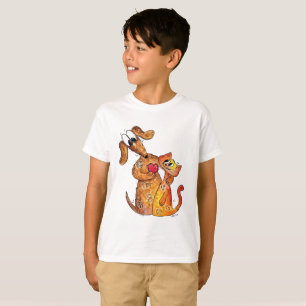 Cute Whimsical Dog and Cat T-Shirt