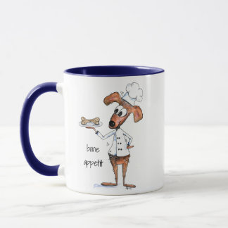 Cute Whimsical Dog Chef Mug