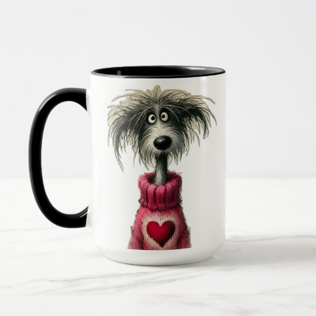 Cute Whimsical dog Mug (Left)