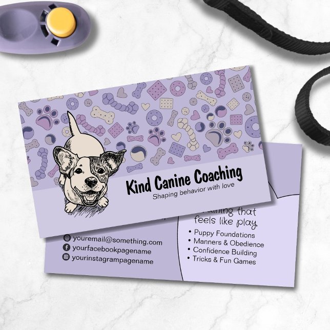 Cute Whimsical Dog Trainer Business Card (Creator Uploaded)