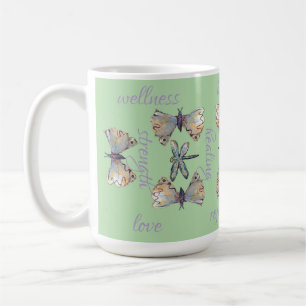 Cute Whimsical Dragonfly Butterfly Maureen Girard Coffee Mug