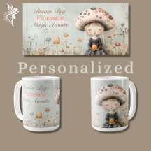 Cute Whimsical Dreamy Mushroom Fairy Personalized