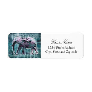 Cute Whimsical Elephant on Wood Design
