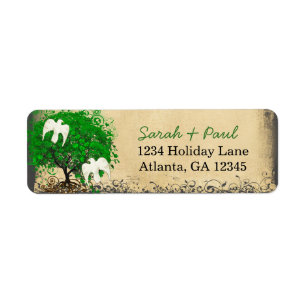 Cute Whimsical Emerald Green Heart Leafed Tree