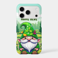 Cute Whimsical Flower Garden Gnome Cartoon Graphic