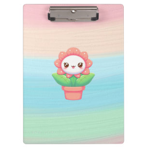 Cute, whimsical flower in pot clipboard
