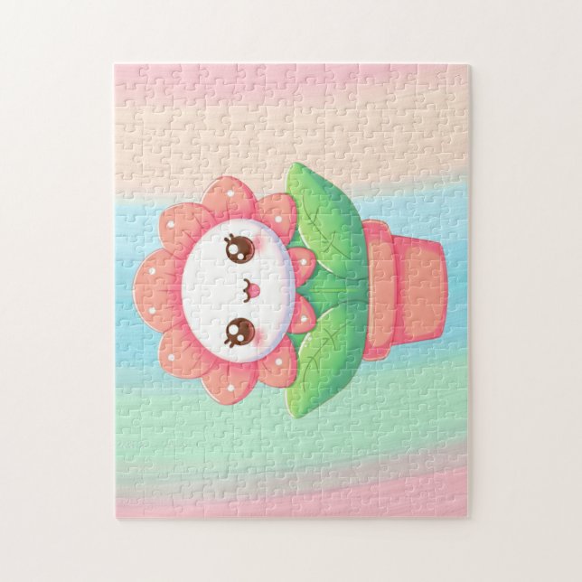 Cute, whimsical flower in pot jigsaw puzzle (Vertical)