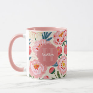 Cute Whimsical Flowers Mugs
