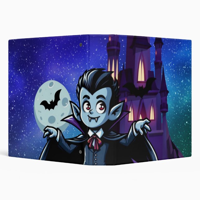 Cute, whimsical Halloween vampire Binder (Background)