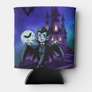 Cute, whimsical Halloween vampire Can Cooler
