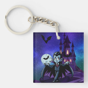 Cute, whimsical Halloween vampire Keychain