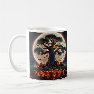 Cute Whimsical Halloween Witch, Personalized Name  Coffee Mug