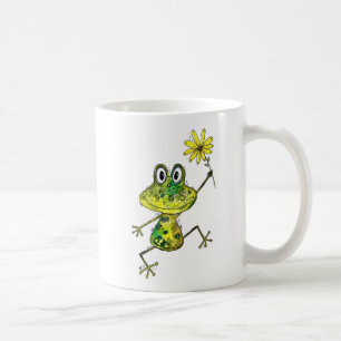 Cute Whimsical Happy Frog Coffee Mug
