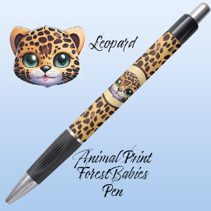 Cute Whimsical Leopard Safari Jungle Animal Print Pen