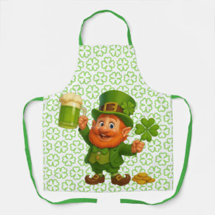 Cute/whimsical leprechaun Saint Patrick's Day Apron