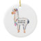 Cute Whimsical Llama First Christmas Ornament