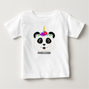 Cute Whimsical Panda Unicorn Pandicorn Baby T-Shirt
