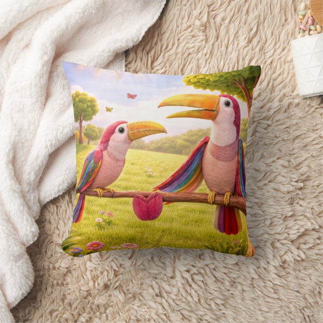 Cute Whimsical Pillow | Artistic Decorative Cushio (Blanket)