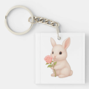 Cute & Whimsical Rabbit Charm Keychain