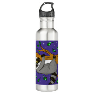 Cute Whimsical Raccoon Cartoon 710 Ml Water Bottle