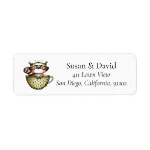 Cute Whimsical Raccoon Teacup Woodland Forest