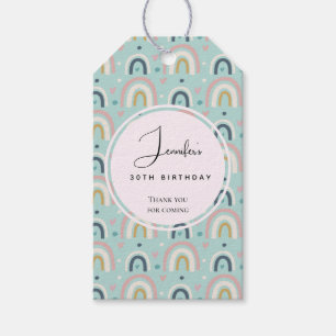 Cute Whimsical Rainbow Pattern Event Thank You Gift Tags