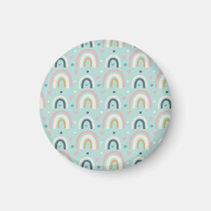 Cute Whimsical Rainbow Pattern Magnet
