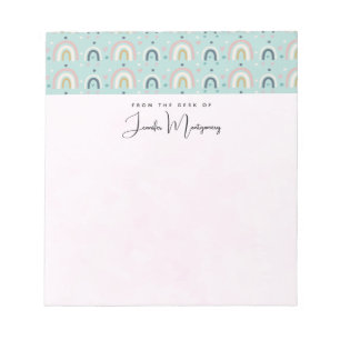 Cute Whimsical Rainbow Pattern Notepad