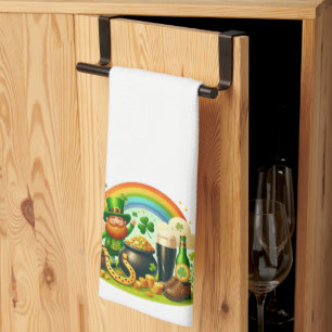 Cute, whimsical Saint Patrick's Day Kitchen Towel
