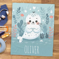 Cute Whimsical Seal Pup