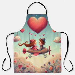 Cute Whimsical Valentine's Day Balloon Apron