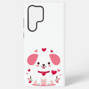 Cute whimsical valentine's puppy samsung galaxy case