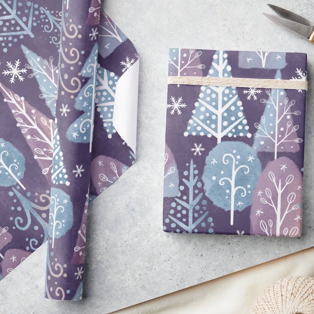 Cute Whimsical Winter Forest, Christmas Wrapping Paper (Creator Uploaded)