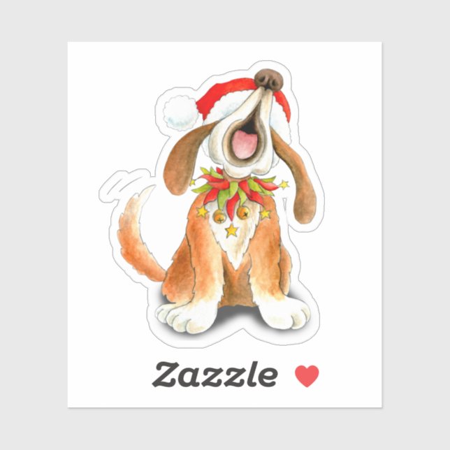 Cute whimsy Christmas carol singing dog (Sheet)
