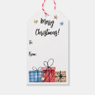 Cute Whimsy Christmas Gifts Stars To-From Gift Tags